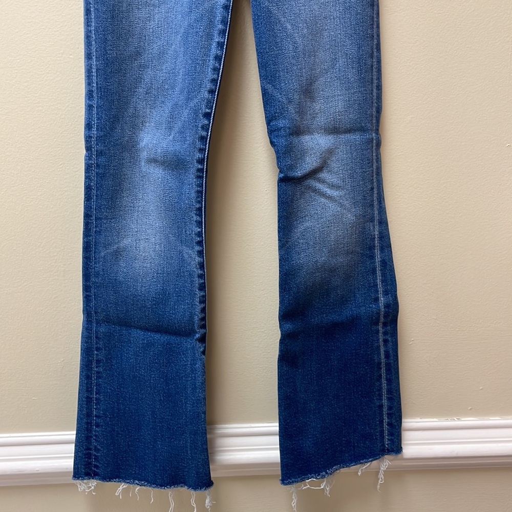 New MOTHER The Hustler High-Rise Ankle Fray Jeans in Layover!!🔥🔥🔥 - Picture 9 of 16